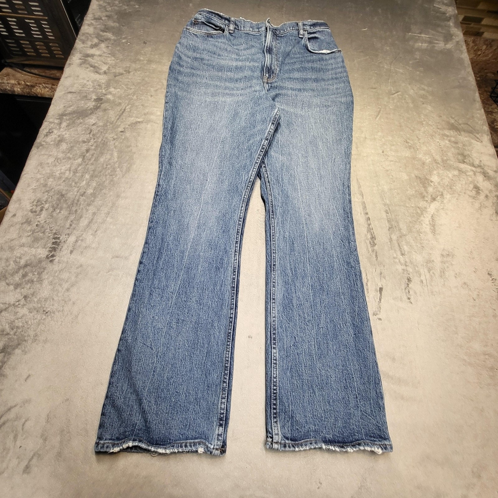 Abercrombie & Fitch Jeans Womens 14 Blue '70s Vintage Flare Ultra High Rise